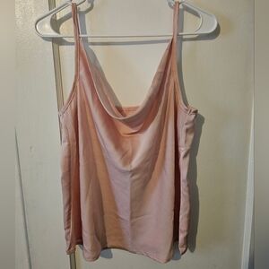 Pink satin cami